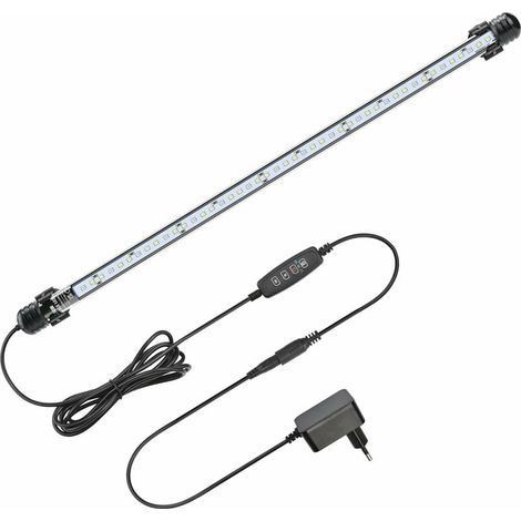 Éclairage d'aquarium, lampe LED submersible avec minuterie marche/arrêt automatique, étanche et dotée de ventouses puissantes, spectre complet. (1/5)