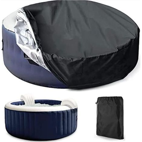 Housse de Protection pour Piscine ou Spa,Ronde Couvercle du Spa Solaire Extérieur Housse Ronde pour SPA Imperméable À La Poussière Bâche De Protection Imperméable Et Aux Rayons UV ( 210cm x 30cm ) (1/5)