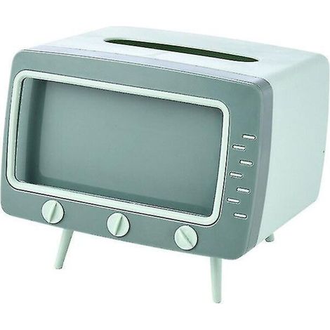 Boîte de rangement en papier vert, porte-mouchoirs, support pour téléphone portable pour voiture (1/3)