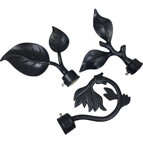 Lot de 3 embouts de tringle à rideaux en forme de feuille (1/5)