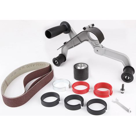 Ponceuse pour tube pour Meuleuse Angulaire avec 3x abrasif en bande 30x533 Bois Métaux (1/5)