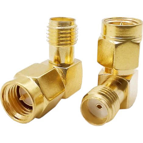 SMA-Buchse/SMA-Stecker-Adapter, abgewinkelter Stecker