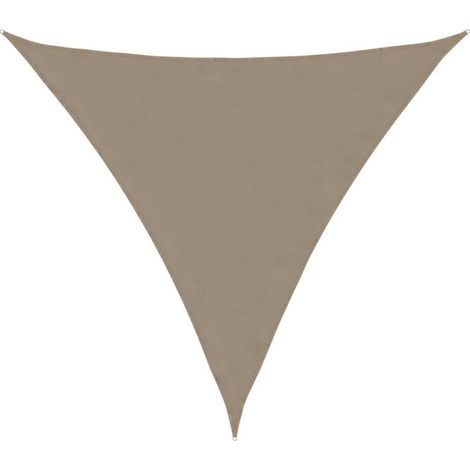 Voile d'ombrage Voile de parasol - Toile d'ombrage Tissu Oxford triangulaire 4x4x4 m Taupe BV282937 - (1/5)