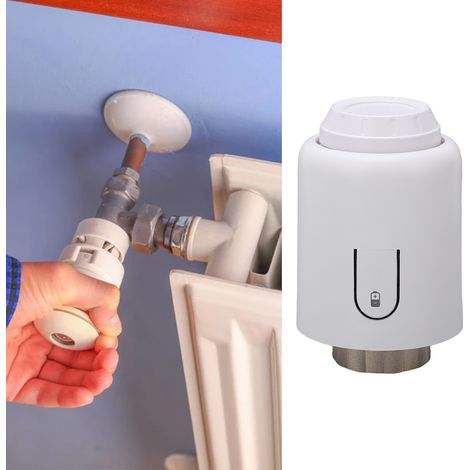 ZTRV-PJ-601-EN Tuya Robinet thermostatique intelligent Zigbee pour radiateur avec application et minuterie sans fil (1/5)