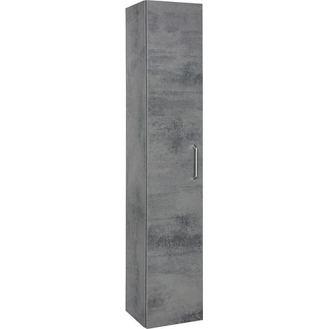 Armoire haute NOA, réversible, ciment, 300 x 1600 x 270 mm