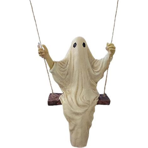 Sculpture d'Halloween spectre en résine pour décoration de la maison, ornement terrifiant pour jardin, intérieur et extérieur, sculpture de jardin fantomatique (1/4)