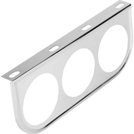 Support 52mm 2 pouces Support de compteur universel multi-trous, support pilier montage pod argenté (1/5)