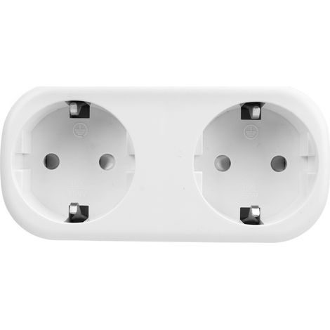 Intelligente 2-in-1-WLAN-Steckdose, Sprachsteuerung für Hausautomation, EU-Stecker 220–250 V, max. 16 A, kompatibel mit Alexa und Google Home (1/5)