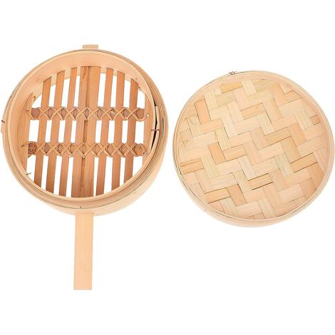 Set de paniers vapeur à 18 étages avec couvercle - Cuiseur vapeur profond en matériau naturel pour raviolis, brioches et légumes (1/5)