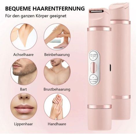 Rasoir électrique, rasoir électrique pour femme, épilateur électrique 2 en 1, rasoir intime pour femme, portable et comp Étiquette (1/4)