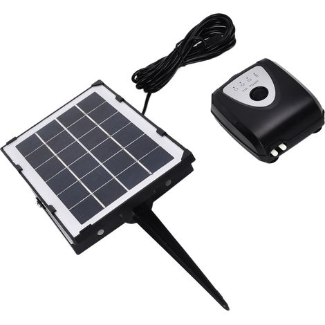 Pompe à Air Solaire pour Bassin et Aquarium avec Accessoires