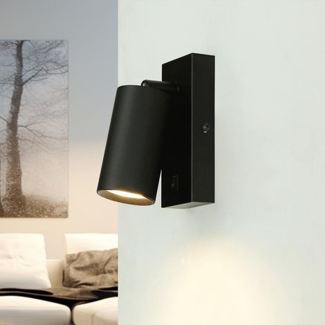 Applique murale métal GU10 orientable spot mural noir (1/5)
