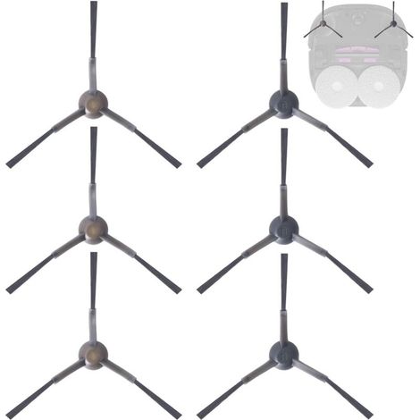 Set of 6 side brushes for EUREKA J12 Ultra / E10s, for Obode A8/A8 Plus, for Midea M9 food processor, soft silicone parts, 6 side brushes (1/4)