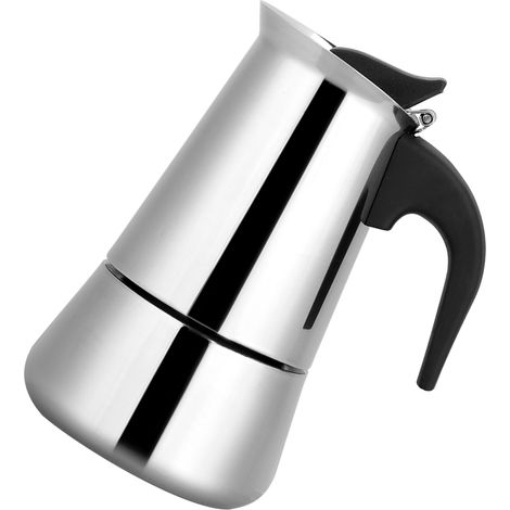 Tragbare Edelstahl-Kaffeekanne, Moka-Espressomaschine, Mokkakanne (100 ml) (1/5)