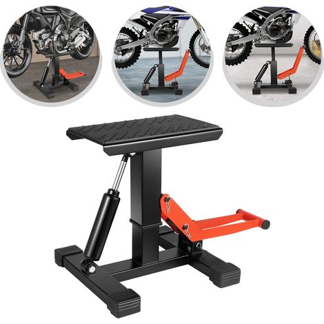 Support de levage de moto, capacité de charge 400 kg, hauteur réglable de 25 à 40 cm, dimensions de la base 30 x 31 cm, dimensions du panneau en caoutchouc 28 x 18 cm, modèle ZBY-2609 (1/5)