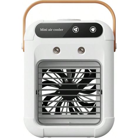 Climatiseur portable, ventilateur refroidisseur d'air silencieux portable, refroidisseur d'air 500 ml, ventilateur de refroidissement de bureau 3 en 1 pour chambre, bureau, dortoir étudiant
