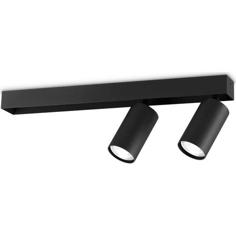 Ideal Lux PROFILO Spot de plafond double à 2 lumières, noir