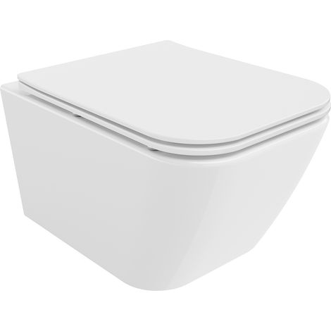 Mexen Madox cuvette WC sans bride avec siège slim et système de descente douce, en duroplast, blanc - 30154000 (1/5)