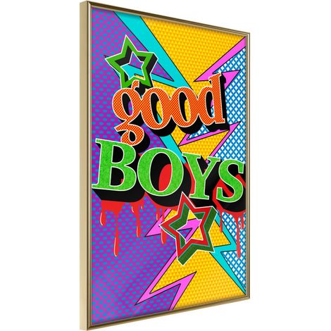Affiche Murale Encadrée "Good Boys" 40 x 60 cm Or (1/2)
