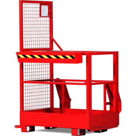 RR Industrietechnik Arbeitskorb Typ RAK-Multi 800x1200x1910mm RAL 3000 Feuerrot (1/4)