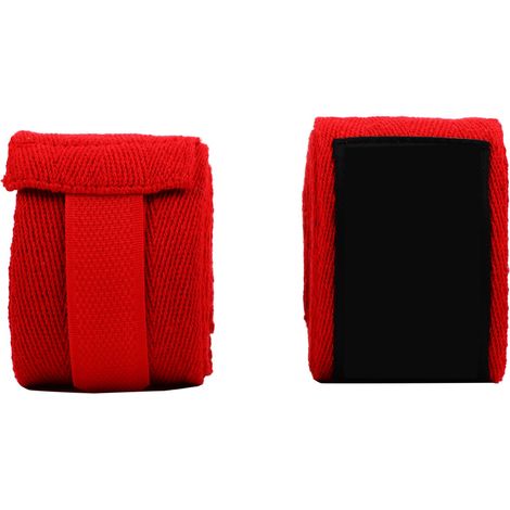 Paire de bandes de boxe élastiques pour adultes - Muay Thai, Kickboxing (Rouge) (1/5)