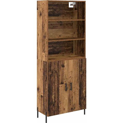 Highboard Altholz 69,5 x 32,5 x 180 cm Holzwerkstoff vidaXL
