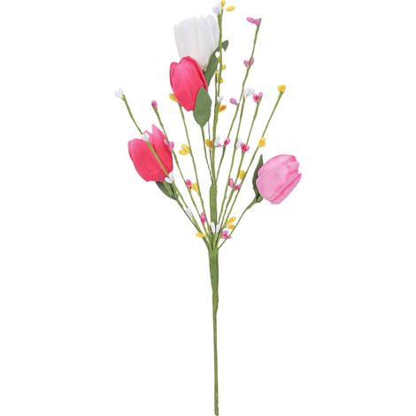 Brindille Florale Artificielle - Œufs de Pâques Tachetés et Baies - Branches Printanières en Mousse et Fil de Fer - 3 Pièces - Hauteur 40 cm (1/3)