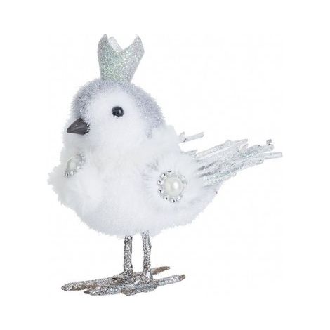 FIGURA PAJARO CON CORONA 18 CM. - EHLIS