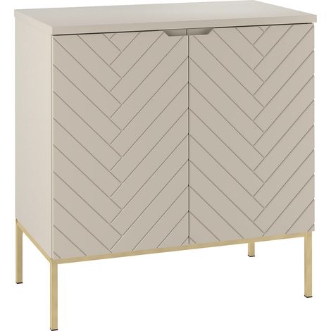 Meuble sous-vasque 80cm plan de toilette 2 portes sur pieds Daria Cachemire (1/5)
