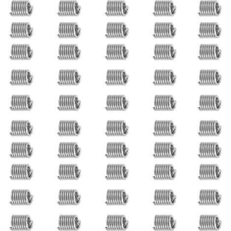 50 Stück Gewindeeinsätze (US-Einheiten) für Schraubenbuchsen, Gewindereparaturwerkzeug 1/4 Zoll-20