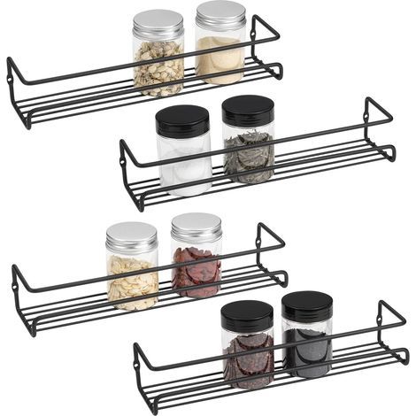 Gewürzregal-Organizer, 4er-Pack Wandregal mit Klebefläche (1/5)