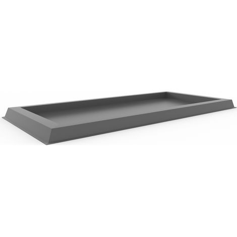 Sottovaso rettangolare 108,5x49 CM per vaso fioriera mod. Matera colore Grigio (1/2)