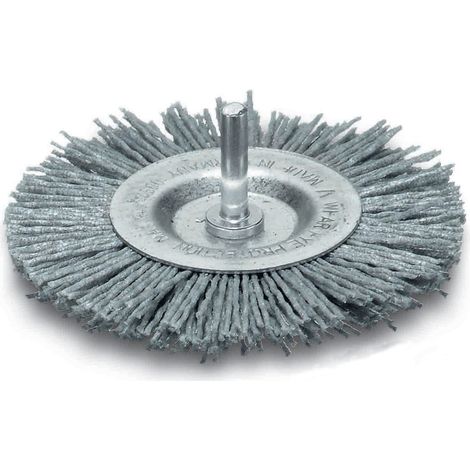 LessMann 410138 - Cepillo circular con espiga LessMann DIY 75 mm. filamentos abrasivos SIC 80