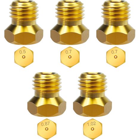 5Pcs Gicleur gaz Butane Universels pour plaque de cuisson au gaz naturel GPL, jets, buses et injecteurs, 1 de 0,5 cm, 2 de 0,7 cm, 1 de 0,87 cm, 1 de 1,02 cm  5PCS, 0.5-0.7-0.7-0.87-1.02, pour Jets, B (1/5)