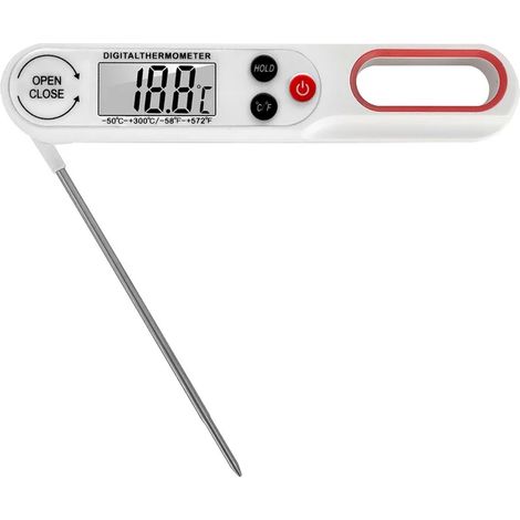 (Blanc) Thermomètre numérique à viande, capteur de température numérique pour liquides (1/3)