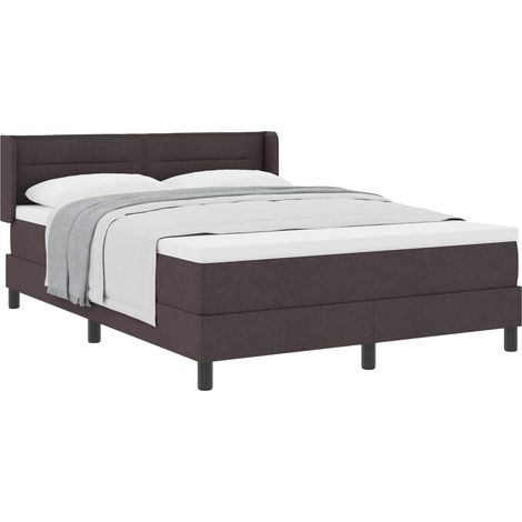 Boxspringbett mit Kopfteil Dunkelbraun 200 x 140 cm Stoff (1/5)