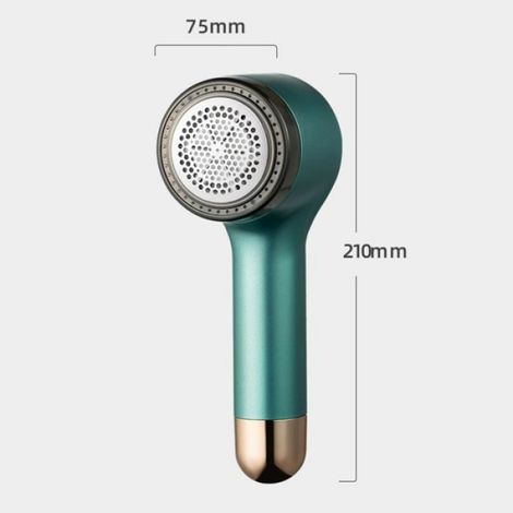 Rasoir électrique 2 en 1 - - Rechargeable USB - 5 lames de rechange - Rouleau anti-peluches - Vert (1/4)