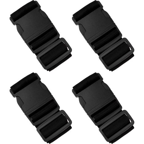 Luggage Straps - 1800 mm x 50 mm - Adjustable Travel Belt for Suitcases and Bags - 4 Pack (1/5)