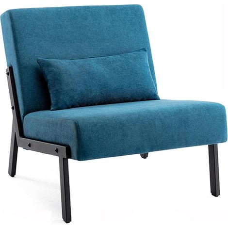 Loungesessel mit Kissen, dunkelblau, modern, ergonomisch, für Wohnzimmer (1/5)