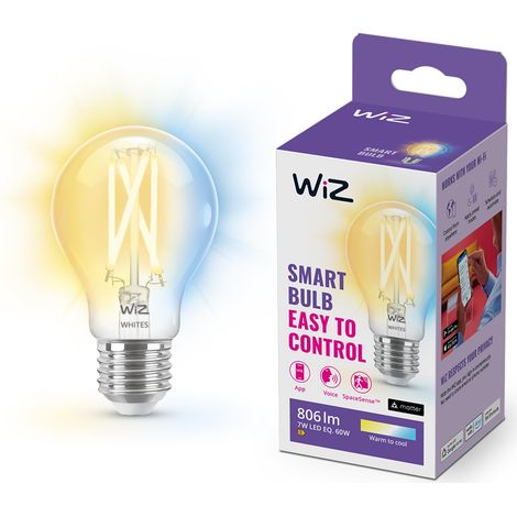 ampoule LED Connectée Wi-Fi E27, Claire, Nuances de Blanc, équivalent 60W, 806 lumen (1/5)