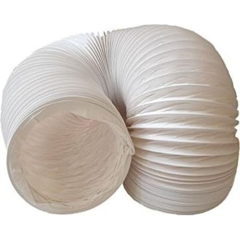 Tuyau d’évacuation flexible en PVC Ø 150 mm, longueur 6 m pour climatisation, sèche-linge, hotte aspirante résistant à la chaleur et aux intempéries (1/5)