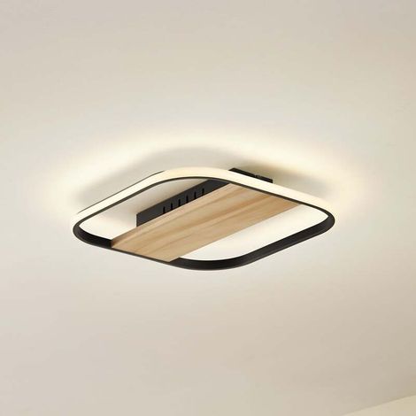 [NEUWERTIG] B-Ware Lindby LED-Deckenleuchte Romilda Deckenlampe Leuchte Lampe grau Holz 37 cm breit (1/2)