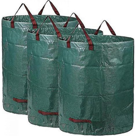 Garden waste bags (height 84 cm, depth 67 cm), large garden bags with handles, waterproof waste bags, 3300L