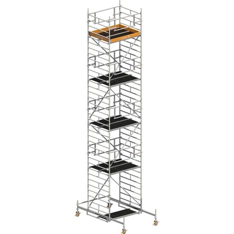 Layher Rollgerüst Uni Kompakt P2 Safety Plus mit Doppelgeländer 10,38m AH (1/3)