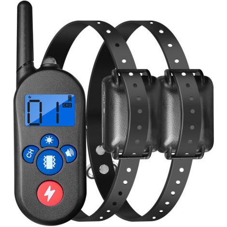 Hundetrainingshalsband, wasserdicht, Fernbedienung, wiederaufladbar, elektronisch, mit Vibration, Anti-Bell