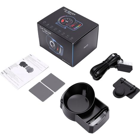Affichage tête haute pour compteur de vitesse GPS numérique pour voitures avec écran LCD support rotatif à 360 ° (1/5)