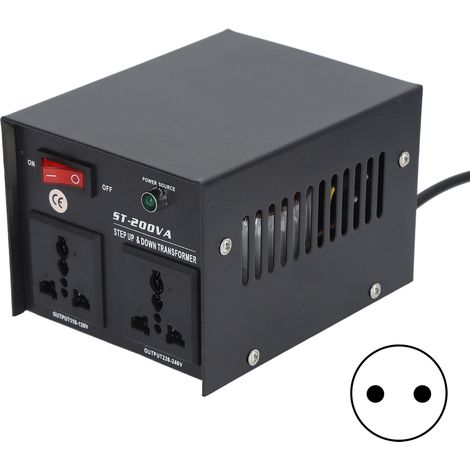 200-W-Spannungswandler (110 V auf 220 V) für Elektrogeräte mit EU-Stecker