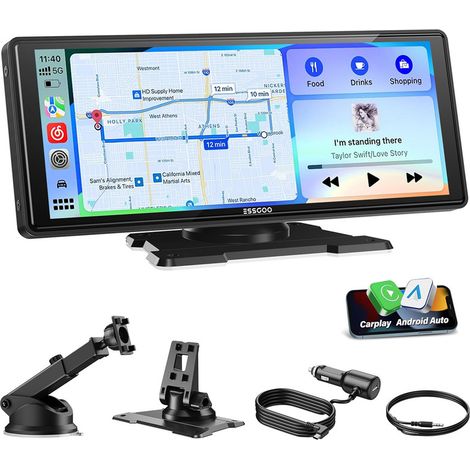 Autoradio tactile 10,26 pouces CarPlay GPS sans fil Apple CarPlay Android Auto (1/5)