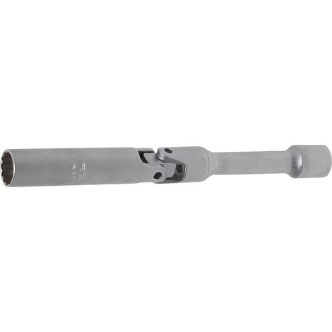 Zündkerzen-Gelenkeinsatz Zwölfkant, extra lang Antrieb Innenvierkant 10 mm (3/8") SW 14 mm