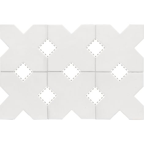 Carrelage sol / mur forme croix 12x12 cm KASBAH BASE BONE (vendu par boite de 0,50m2)